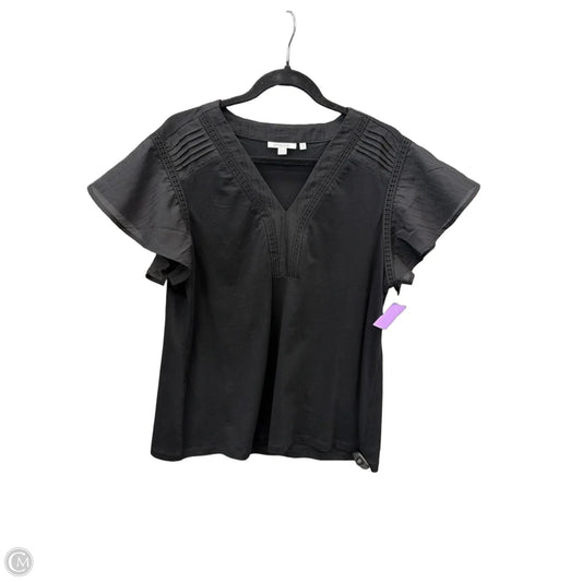 Top Short Sleeve By Chicos In Black, Size: L