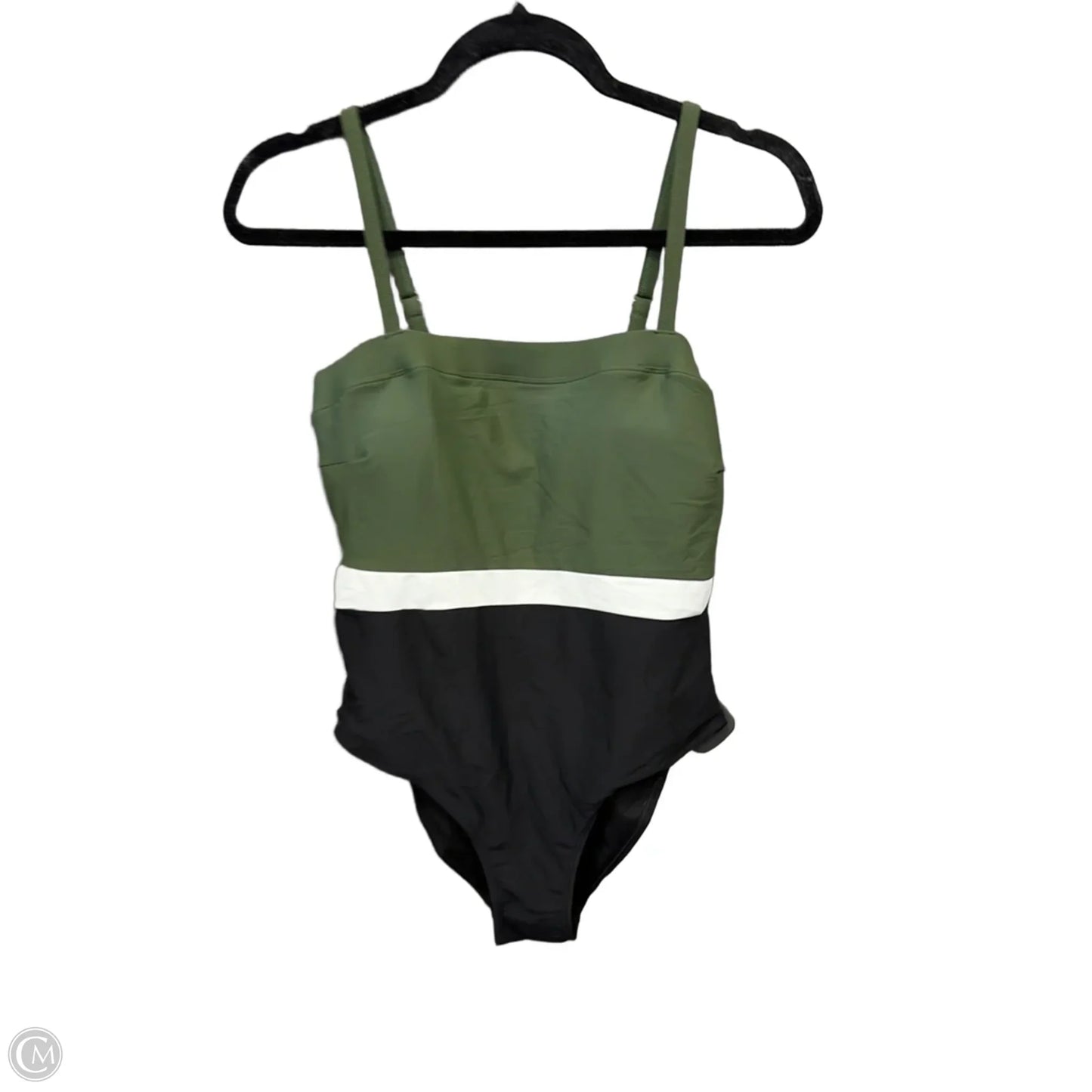 Swimsuit By Clothes Mentor In Black & Green, Size: L