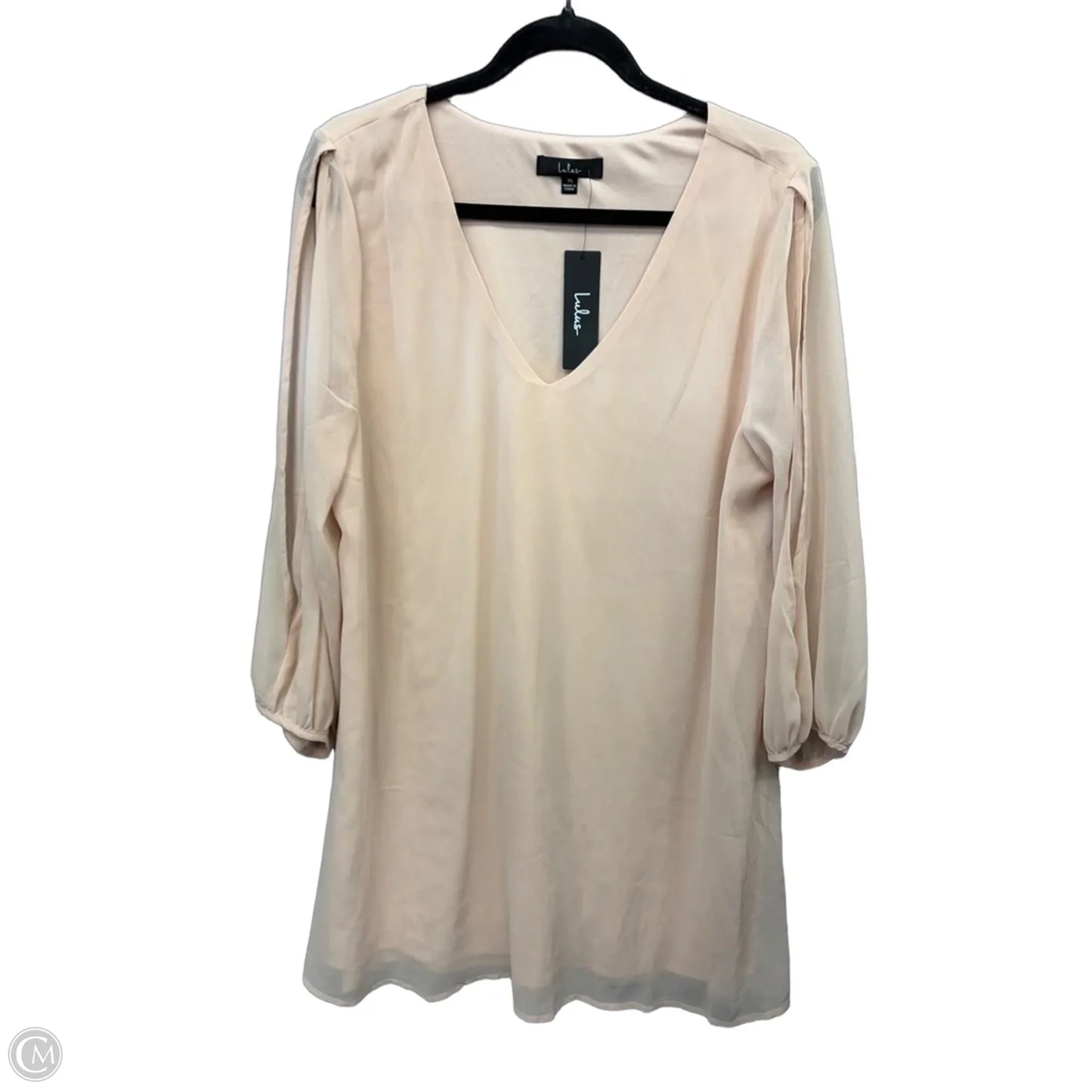 Tunic Long Sleeve By Lulus In Cream, Size: Xl