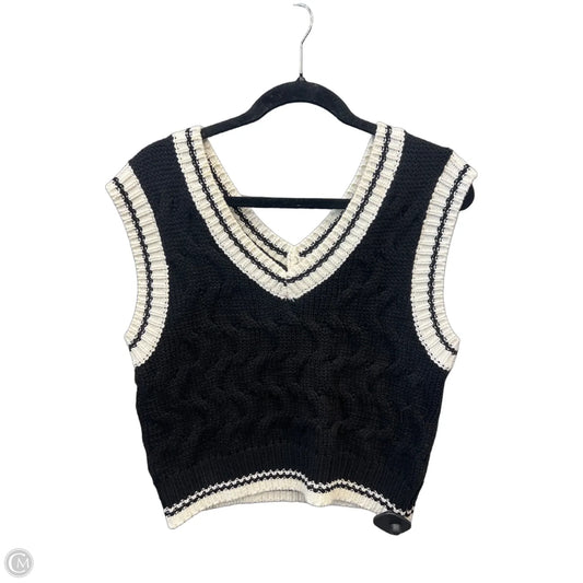 Vest Sweater By Clothes Mentor In Black, Size: M