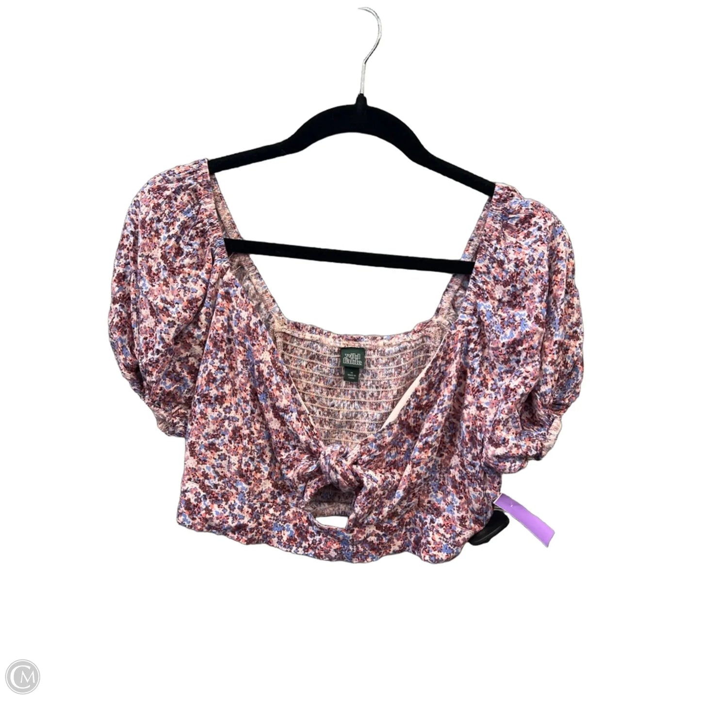 Top Short Sleeve By Wild Fable In Floral Print, Size: M