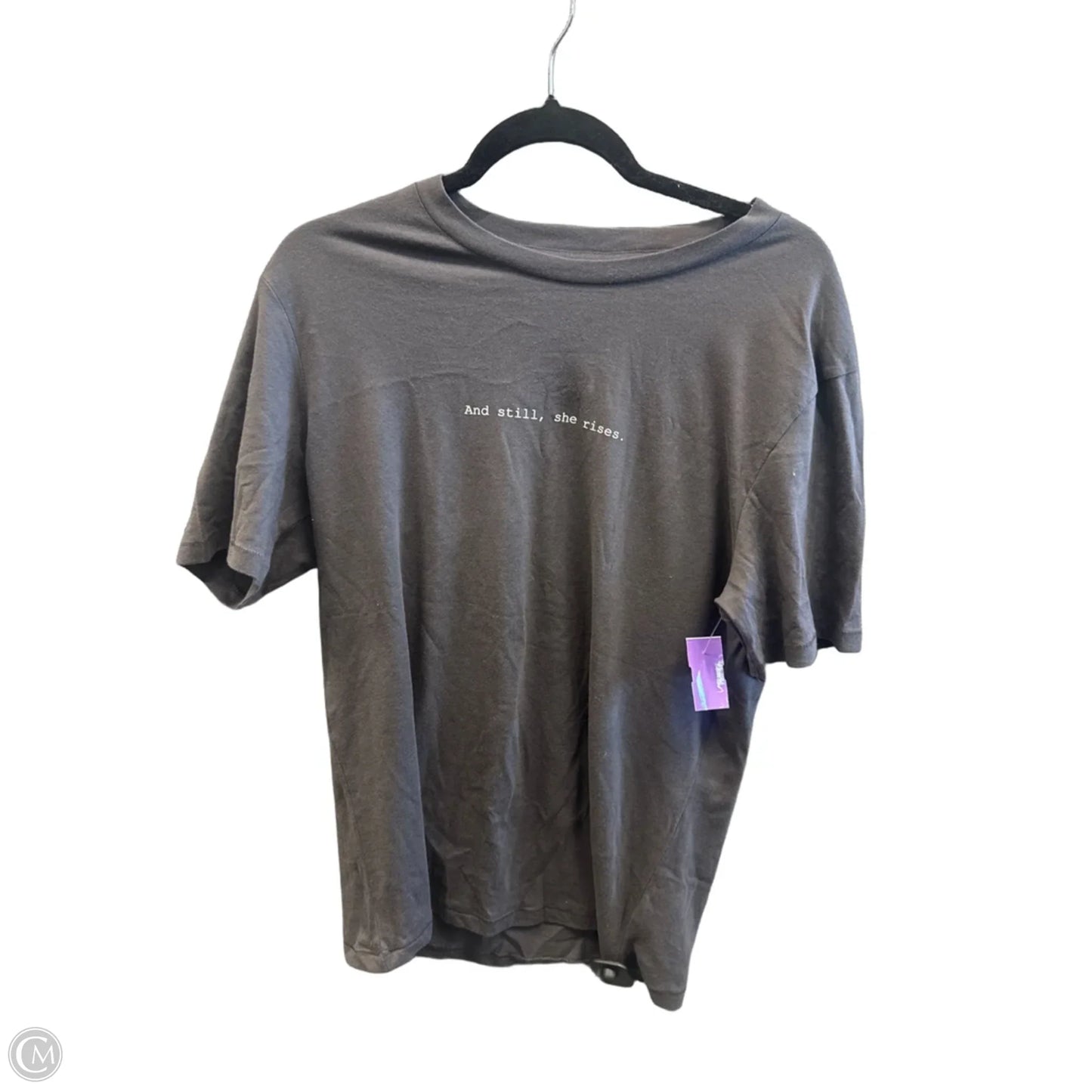 Top Short Sleeve By Clothes Mentor In Grey, Size: M