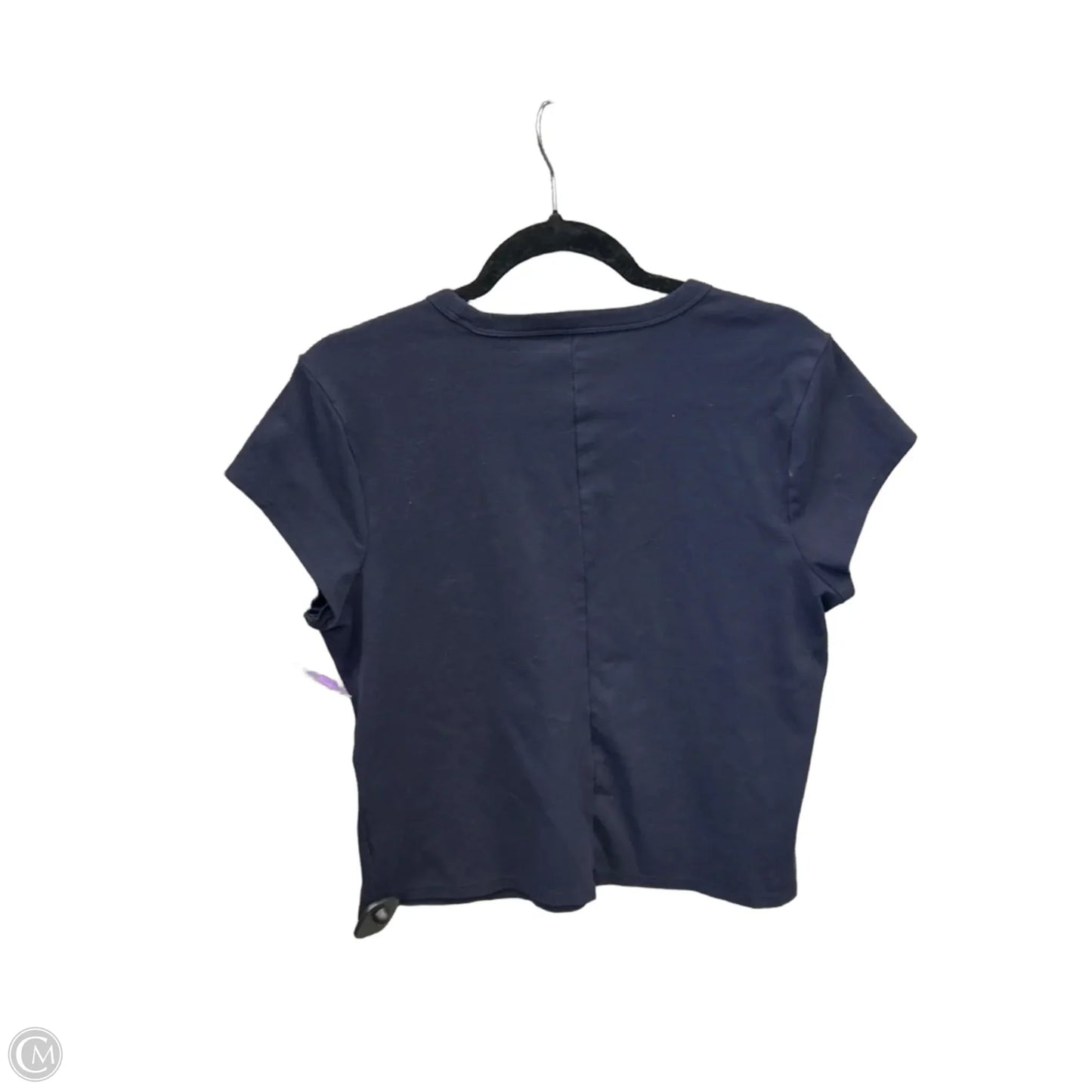 Top Short Sleeve By Free Assembly In Navy, Size: Xl