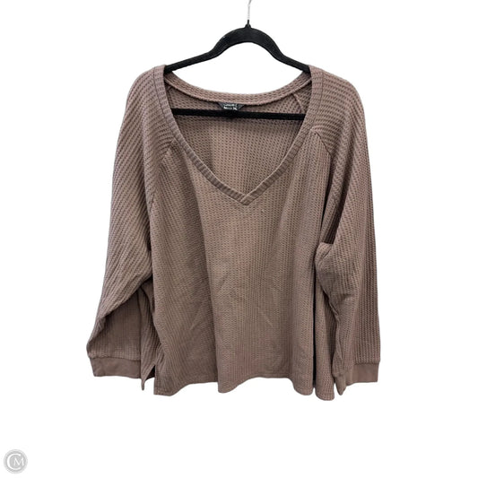 Top Long Sleeve By Eddie Bauer In Brown, Size: 3x