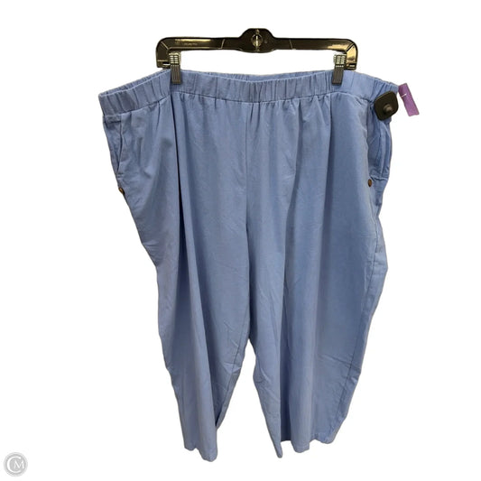 Pants Linen By Clothes Mentor In Blue, Size: 22