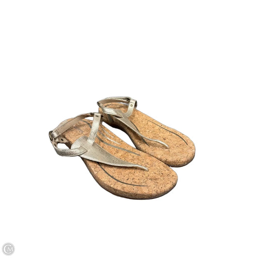 Sandals Flats By Aetrex In Gold, Size: 10