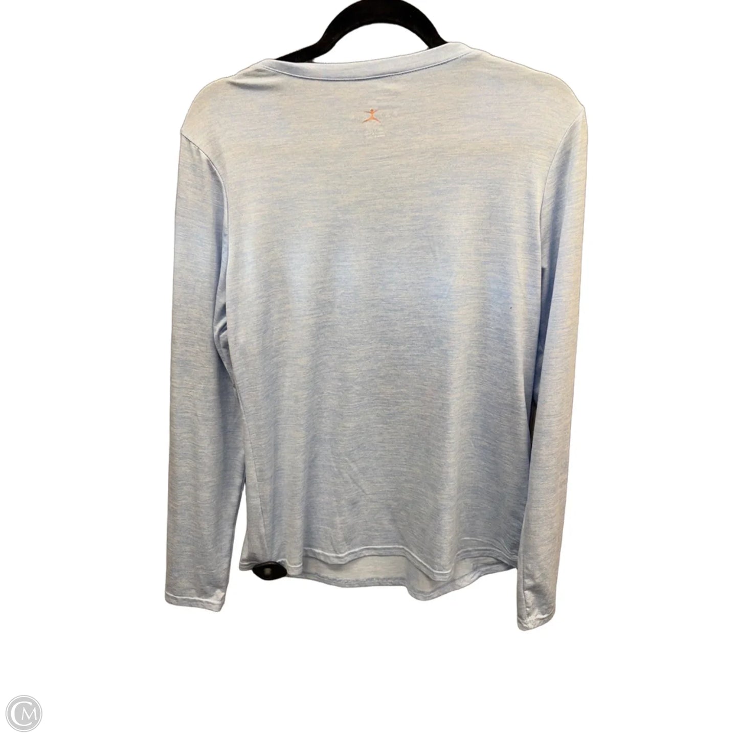 Athletic Top Long Sleeve Crewneck By Danskin In Blue, Size: L