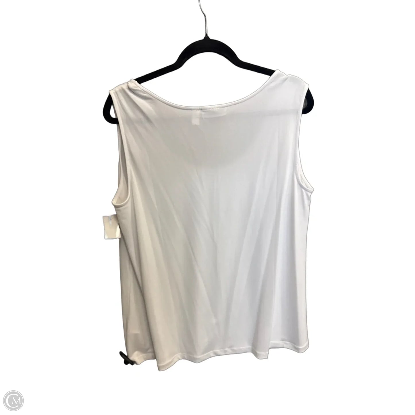Top Sleeveless By Susan Graver In White, Size: 1x