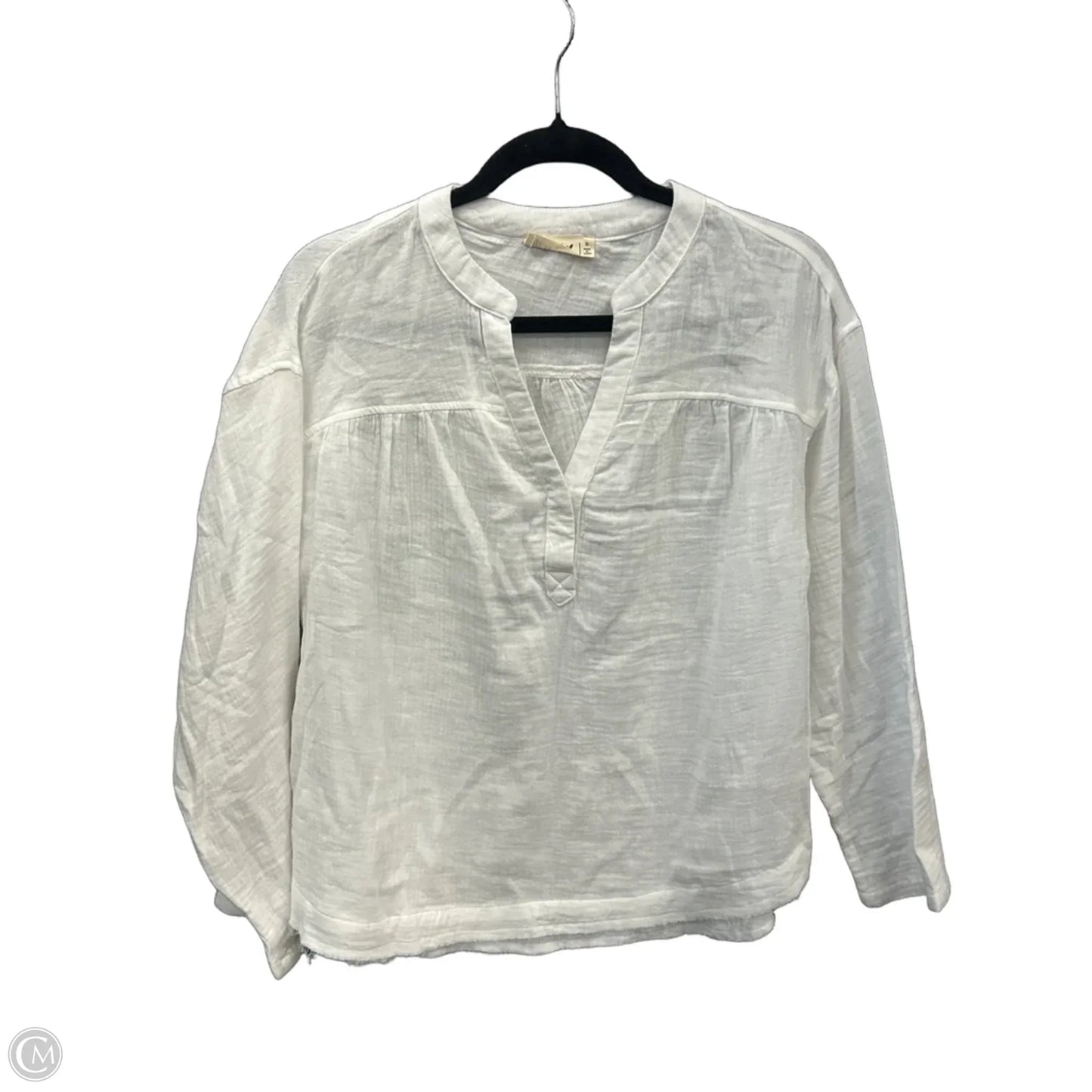 Top Long Sleeve By New In In White, Size: S