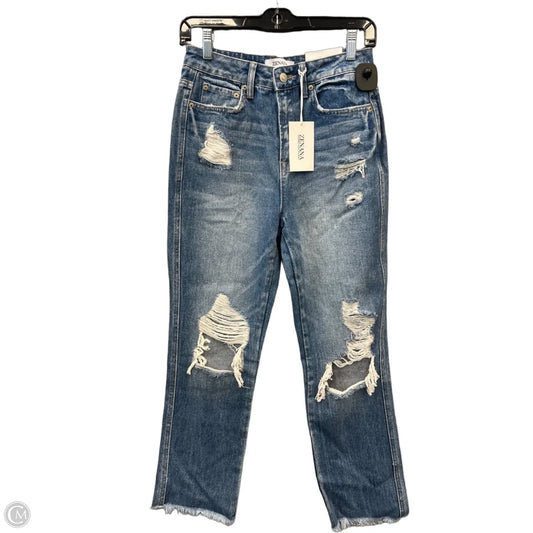 Jeans Straight By Zenana In Blue Denim, Size: 2