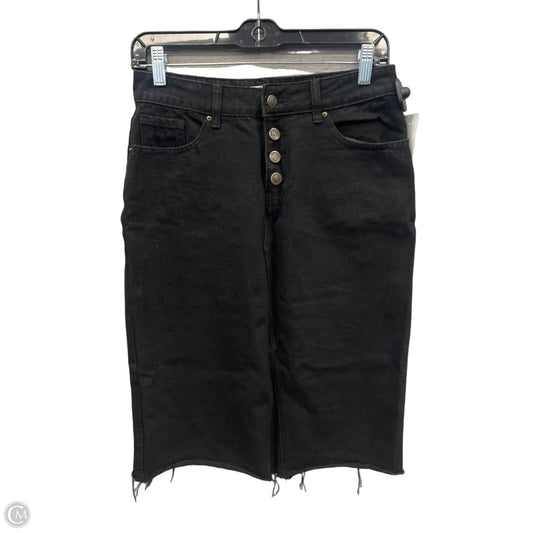 Skirt Midi By Clothes Mentor In Black Denim, Size: 4