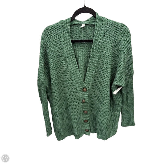 Sweater Cardigan By Wishlist In Green, Size: S