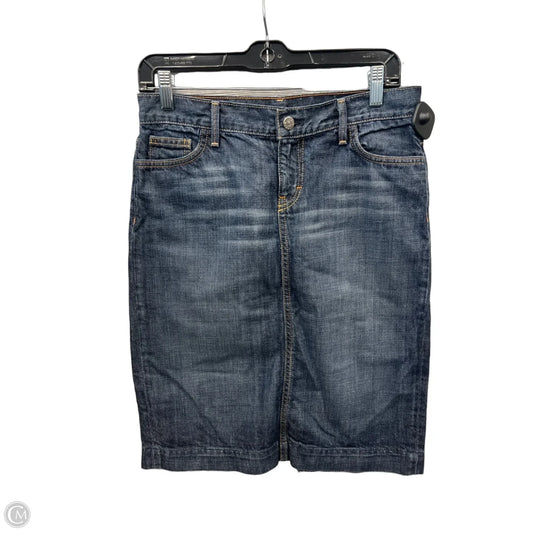 Skirt Midi By Clothes Mentor In Blue Denim, Size: 8