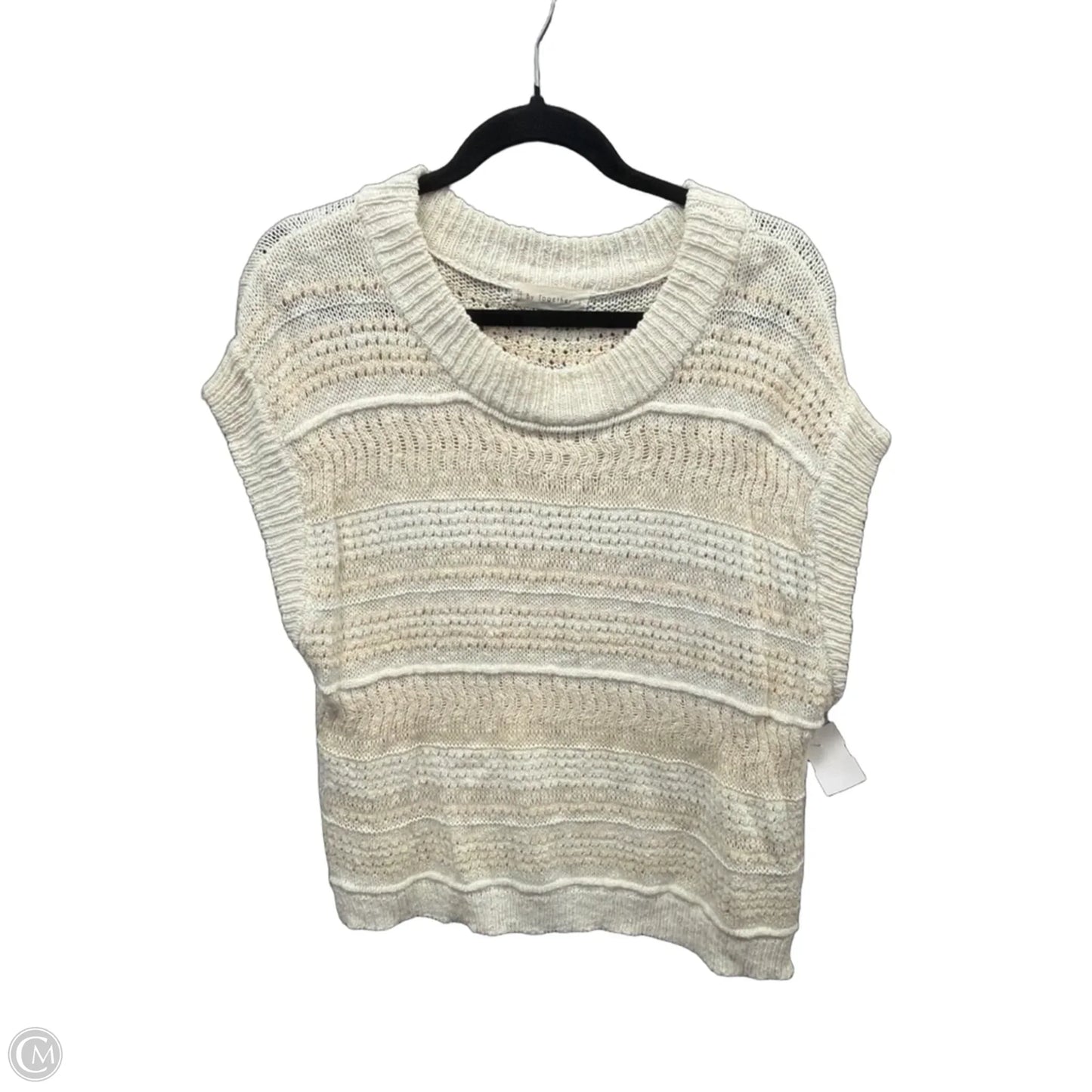 Sweater Short Sleeve By By Together In Cream, Size: S