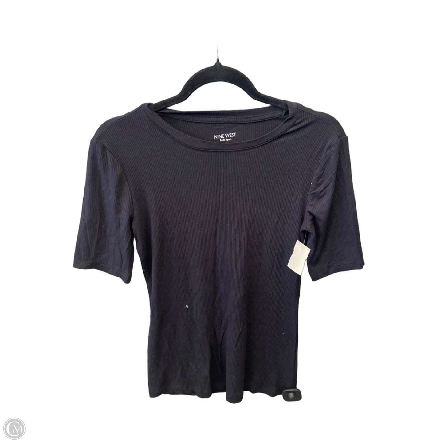Top Short Sleeve By Nine West In Black, Size: S