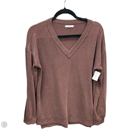 Top Long Sleeve By Maurices In Brown, Size: Xs