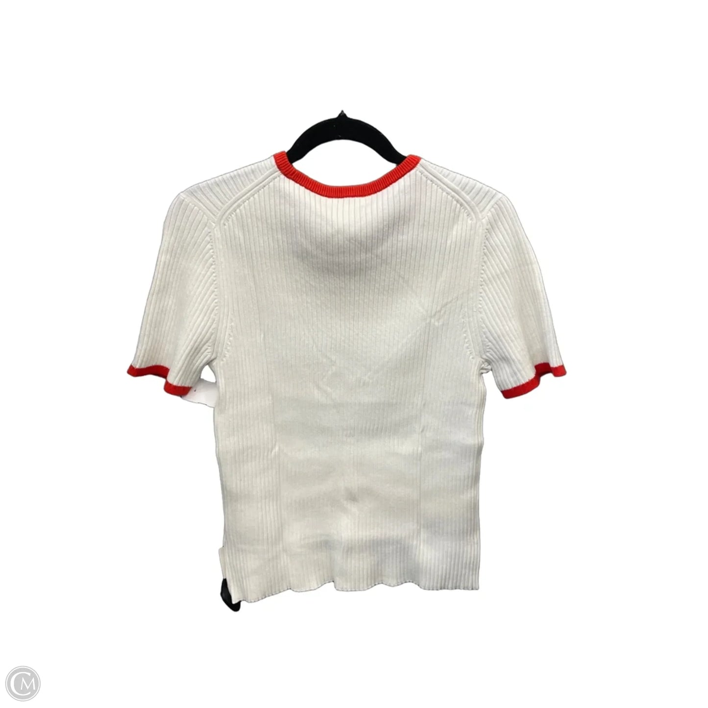 Top Short Sleeve By Calvin Klein In Cream, Size: Xl