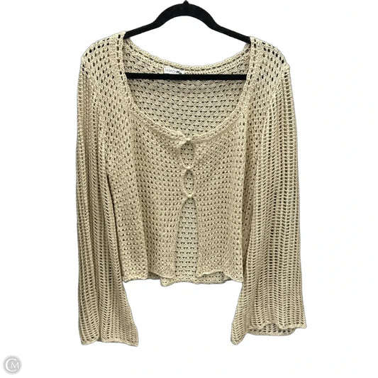 Cardigan By Fashion Nova In Cream, Size: 2x
