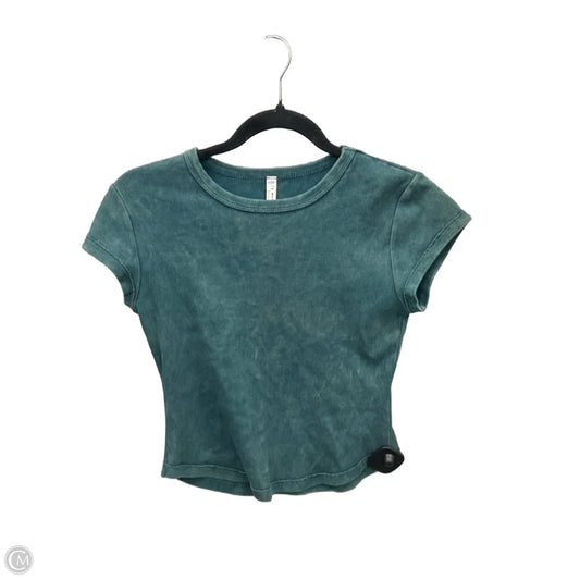 Top Short Sleeve By Free People In Green, Size: M