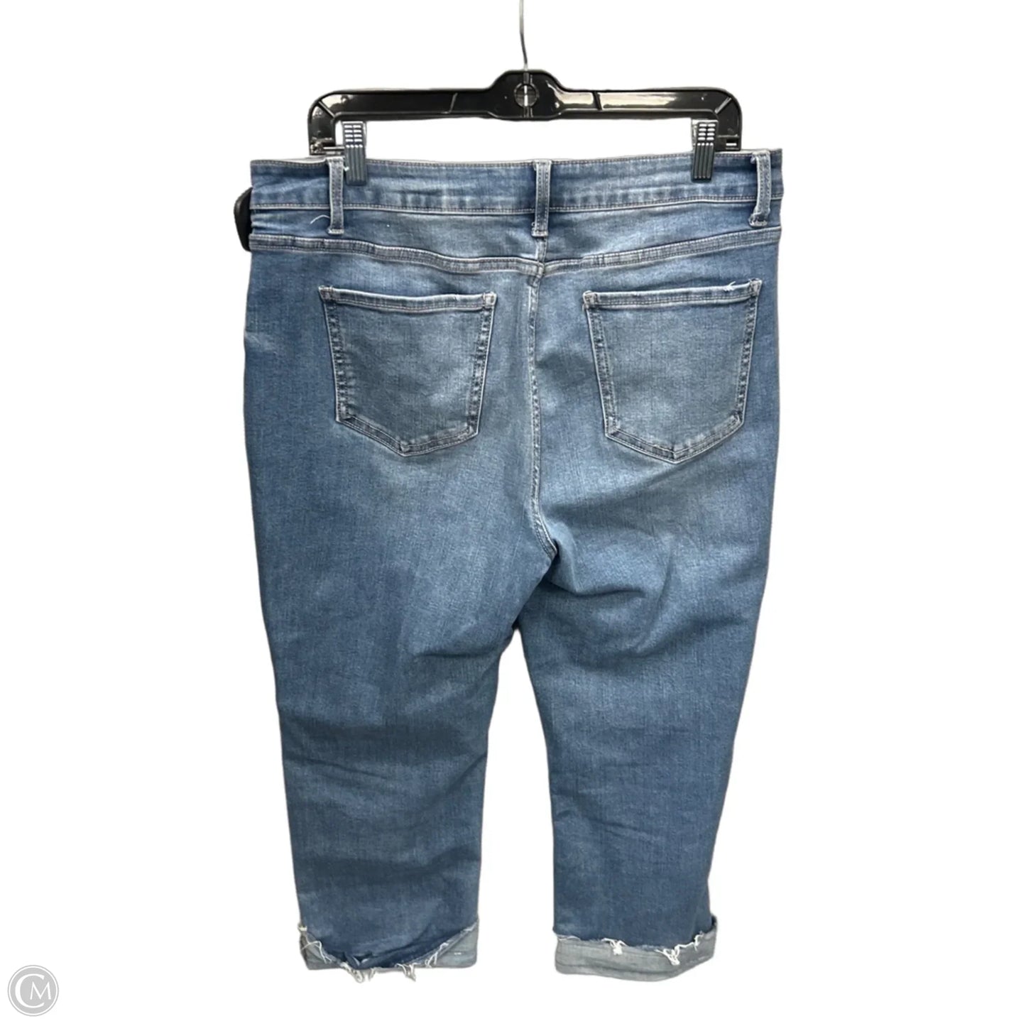 Jeans Cropped By Time And Tru In Blue Denim, Size: 14