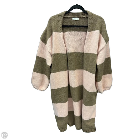 Sweater Cardigan By Promesa In Brown & Pink, Size: S