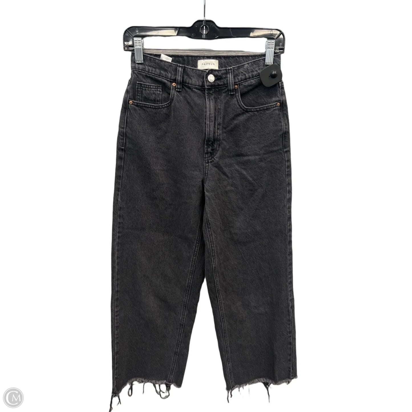 Jeans Cropped By Pacsun In Black Denim, Size: 2