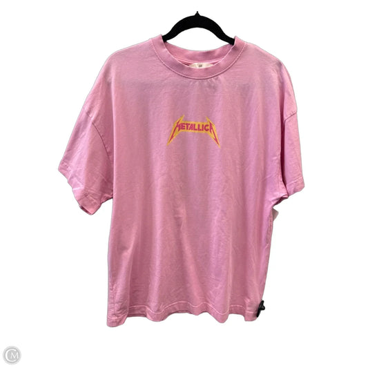 Top Short Sleeve Basic By H&m In Pink, Size: M
