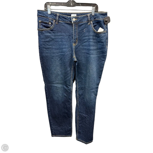 Jeans Skinny By Time And Tru In Blue Denim, Size: 18