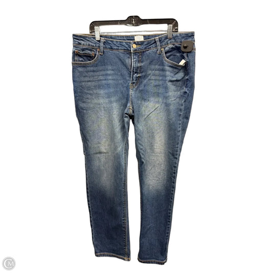 Jeans Skinny By Time And Tru In Blue Denim, Size: 18
