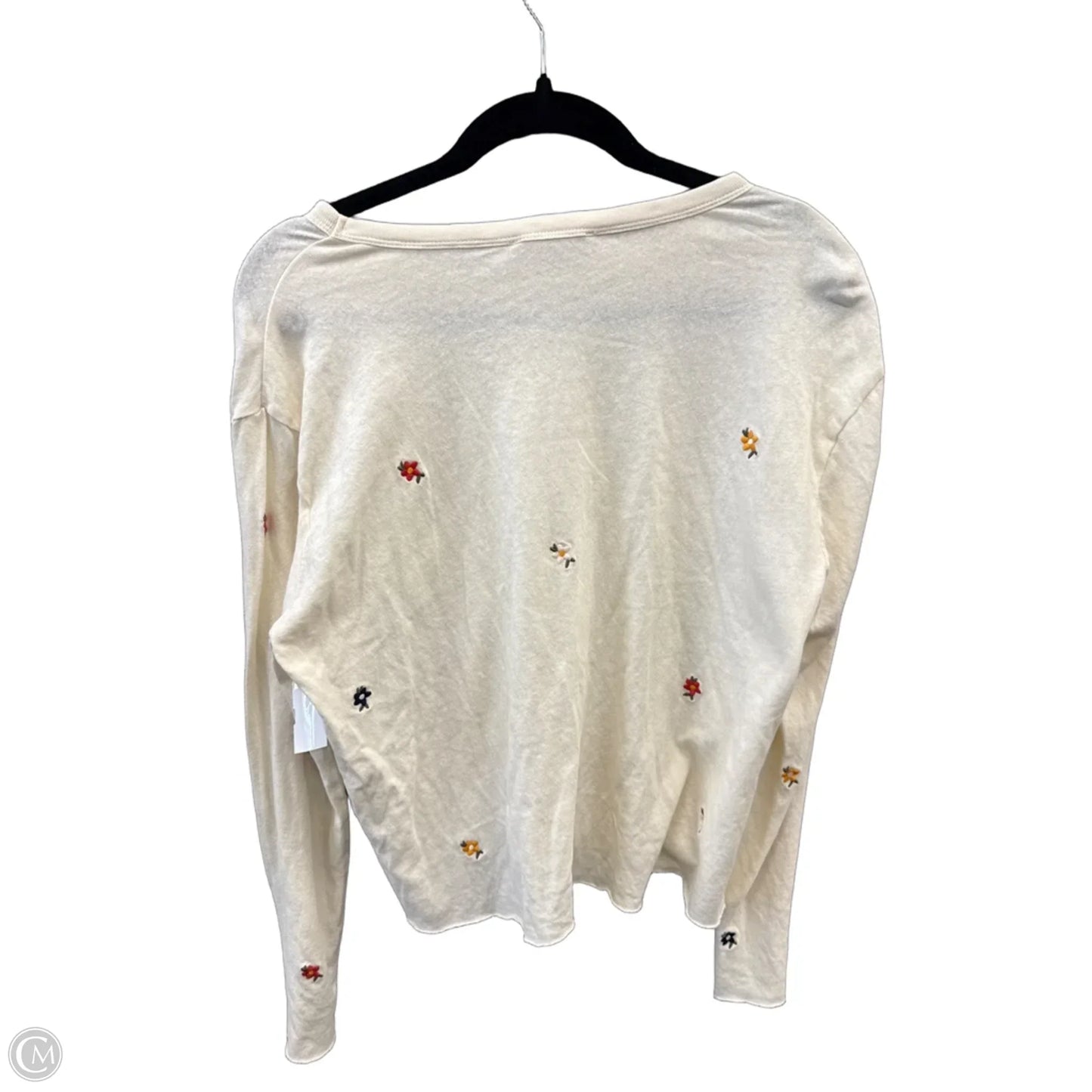 Top Long Sleeve By For The Republic In Cream, Size: M