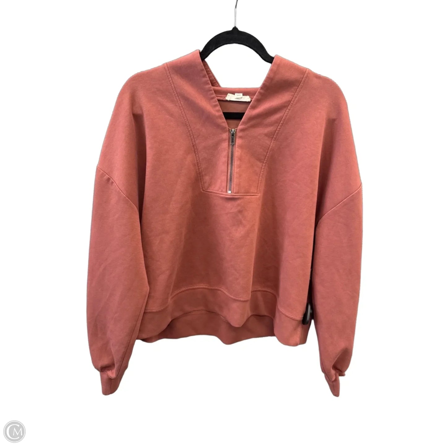 Sweatshirt Collar By Entro In Orange, Size: M