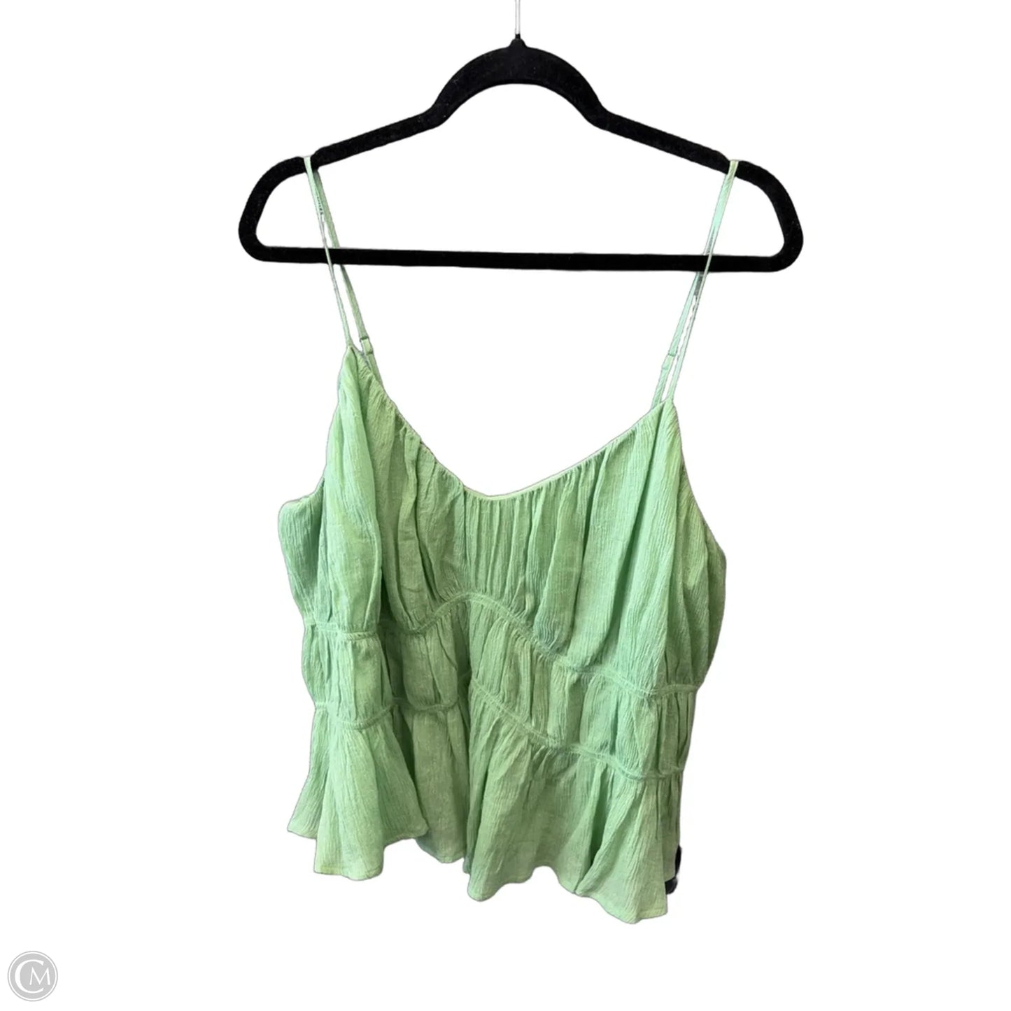 Top Sleeveless By Loft In Green, Size: L