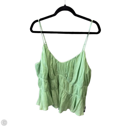 Top Sleeveless By Loft In Green, Size: L