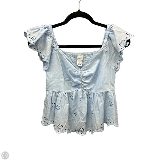 Top Short Sleeve By Japna In Blue, Size: S