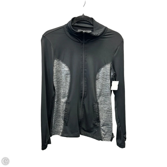 Athletic Top Long Sleeve Collar By Danskin In Black, Size: M
