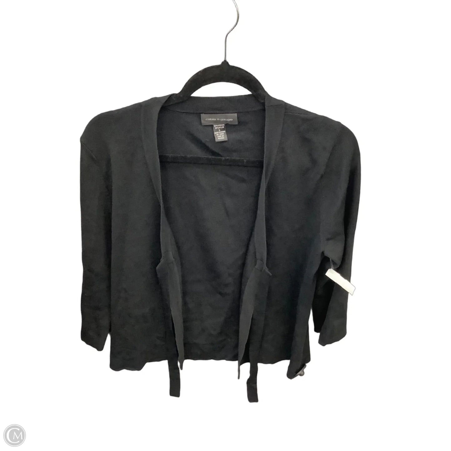Cardigan By Cable And Gauge In Black, Size: L