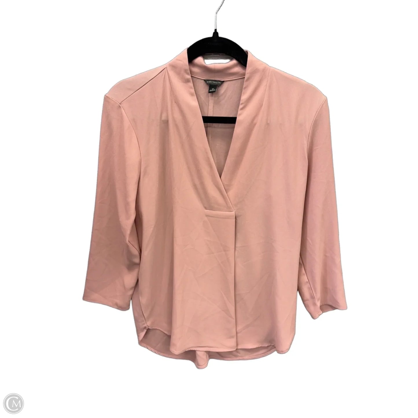 Top Long Sleeve By Ann Taylor In Pink, Size: M