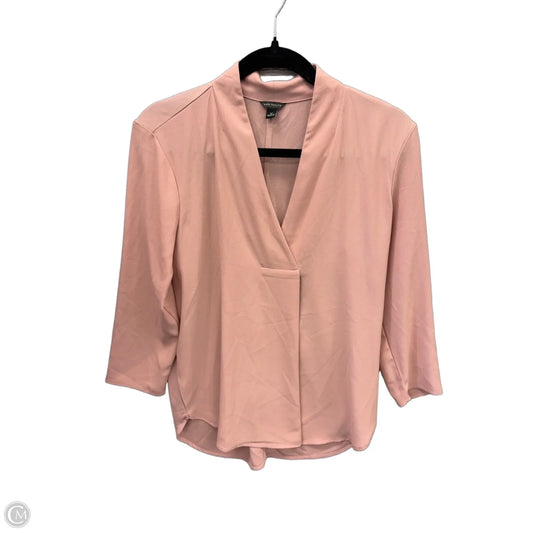 Top Long Sleeve By Ann Taylor In Pink, Size: M