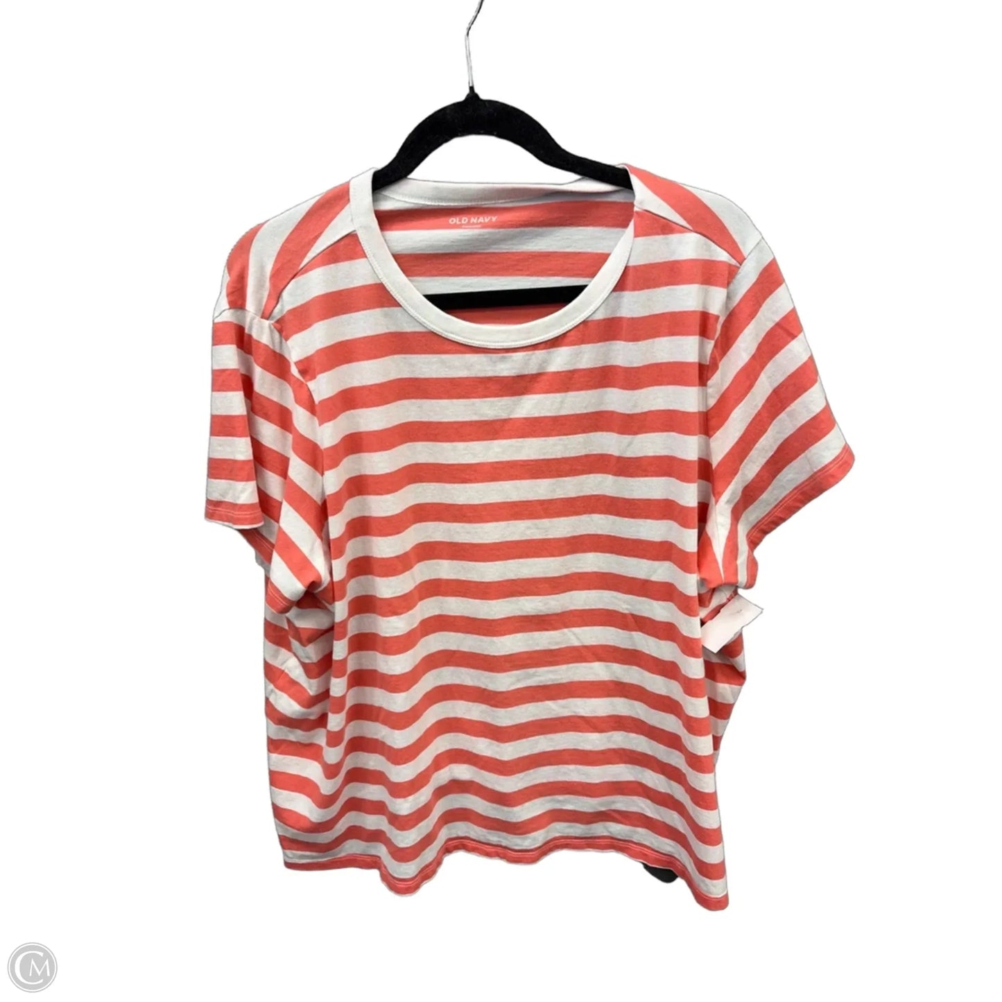 Top Short Sleeve Basic By Old Navy In Striped Pattern, Size: Xxl