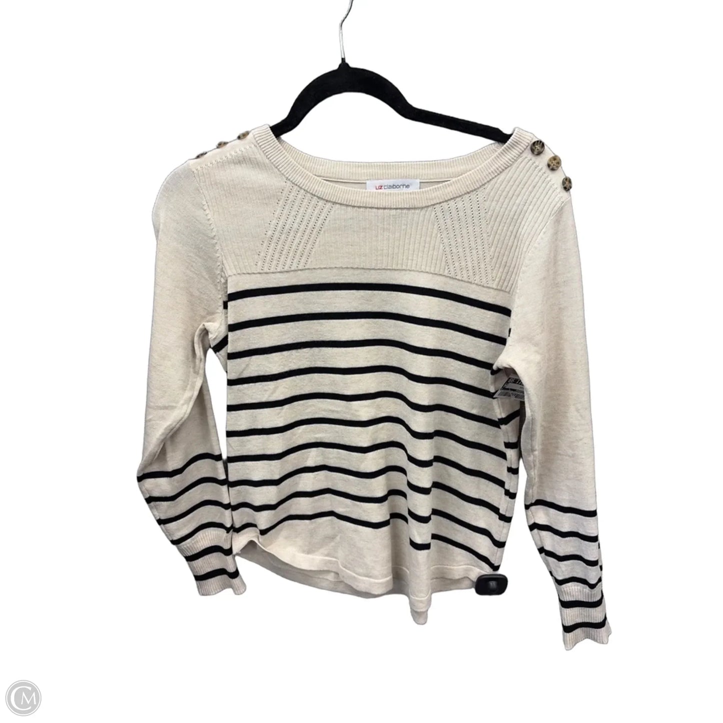 Top Long Sleeve By Liz Claiborne In Striped Pattern, Size: S