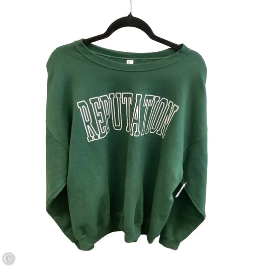 Sweatshirt Crewneck By Jerzees In Green, Size: Xl