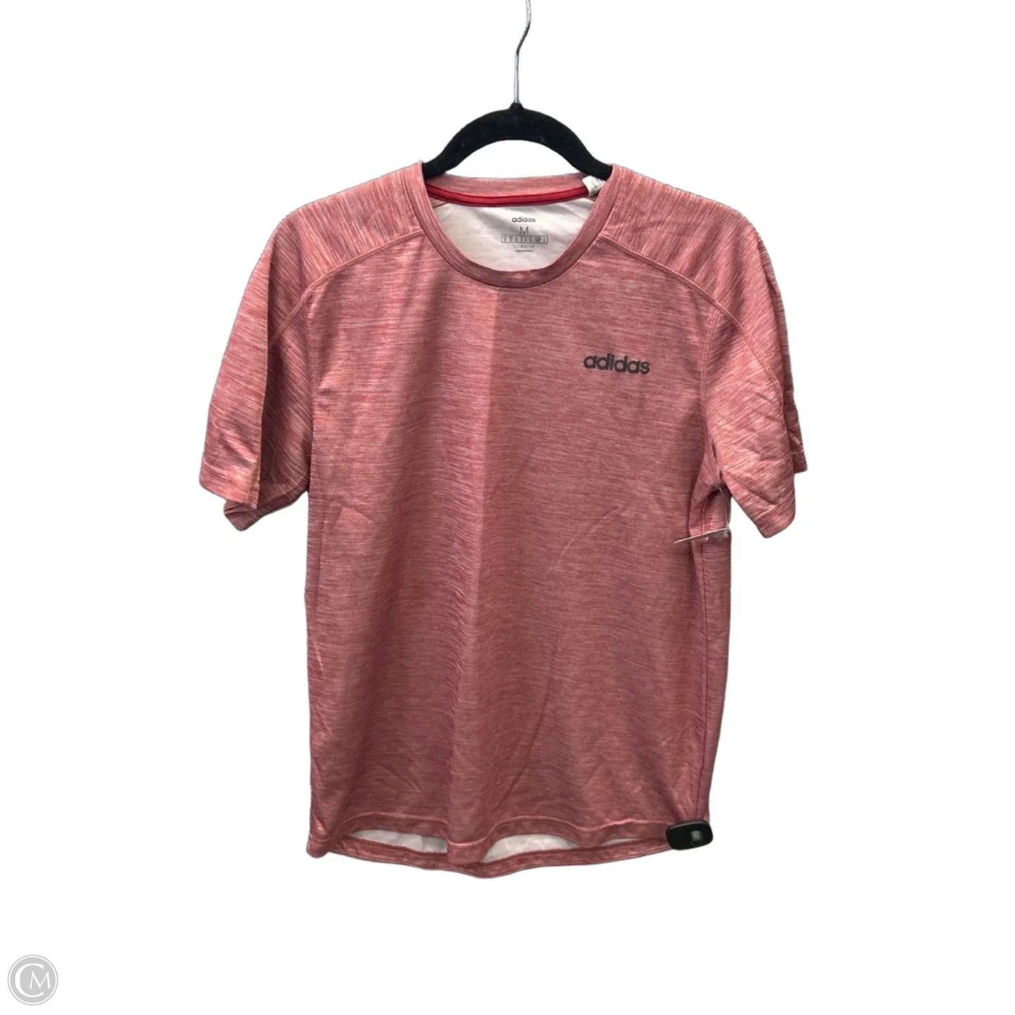 Athletic Top Short Sleeve By Adidas In Red, Size: M