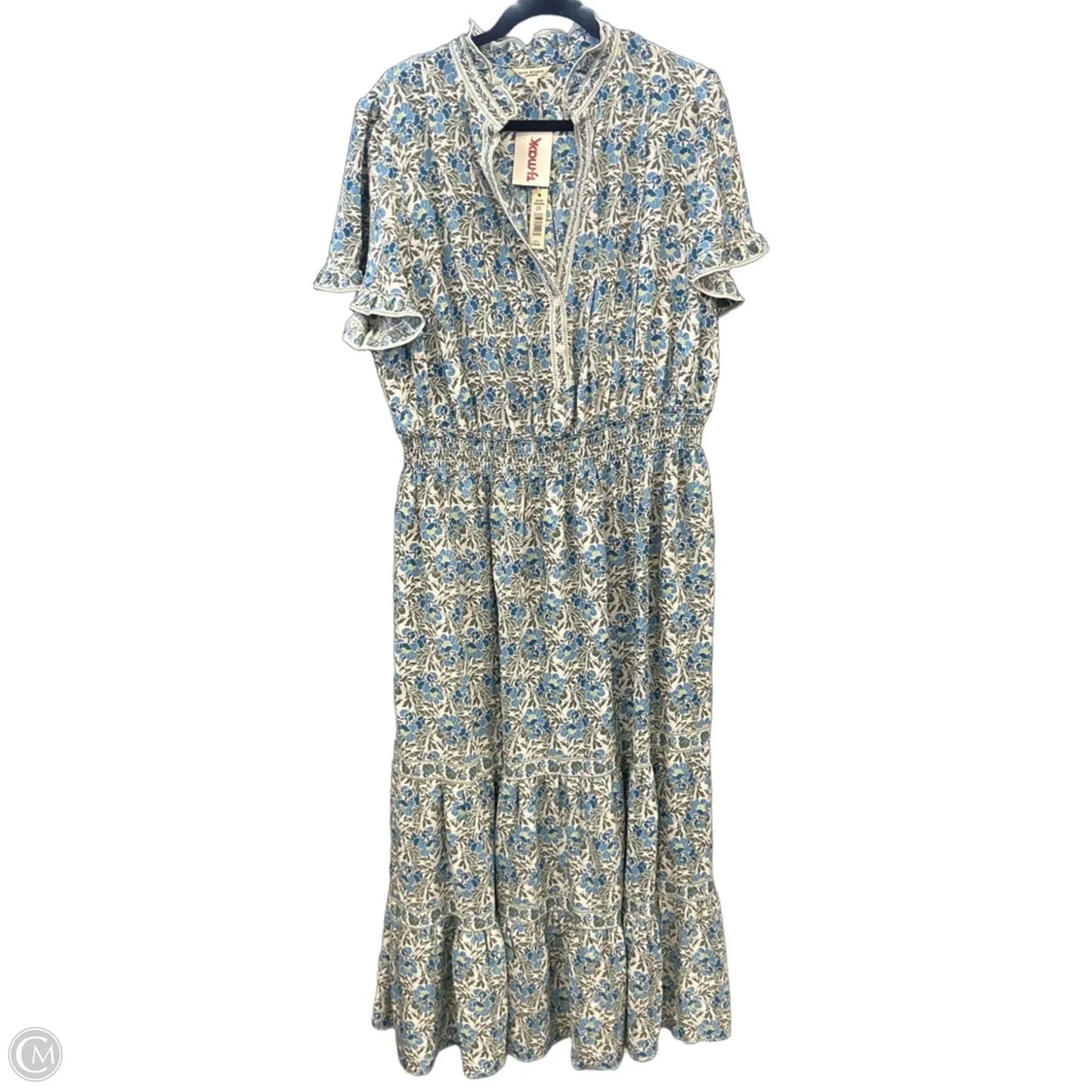 Dress Casual Maxi By Max Studio In Blue & Green, Size: 2x