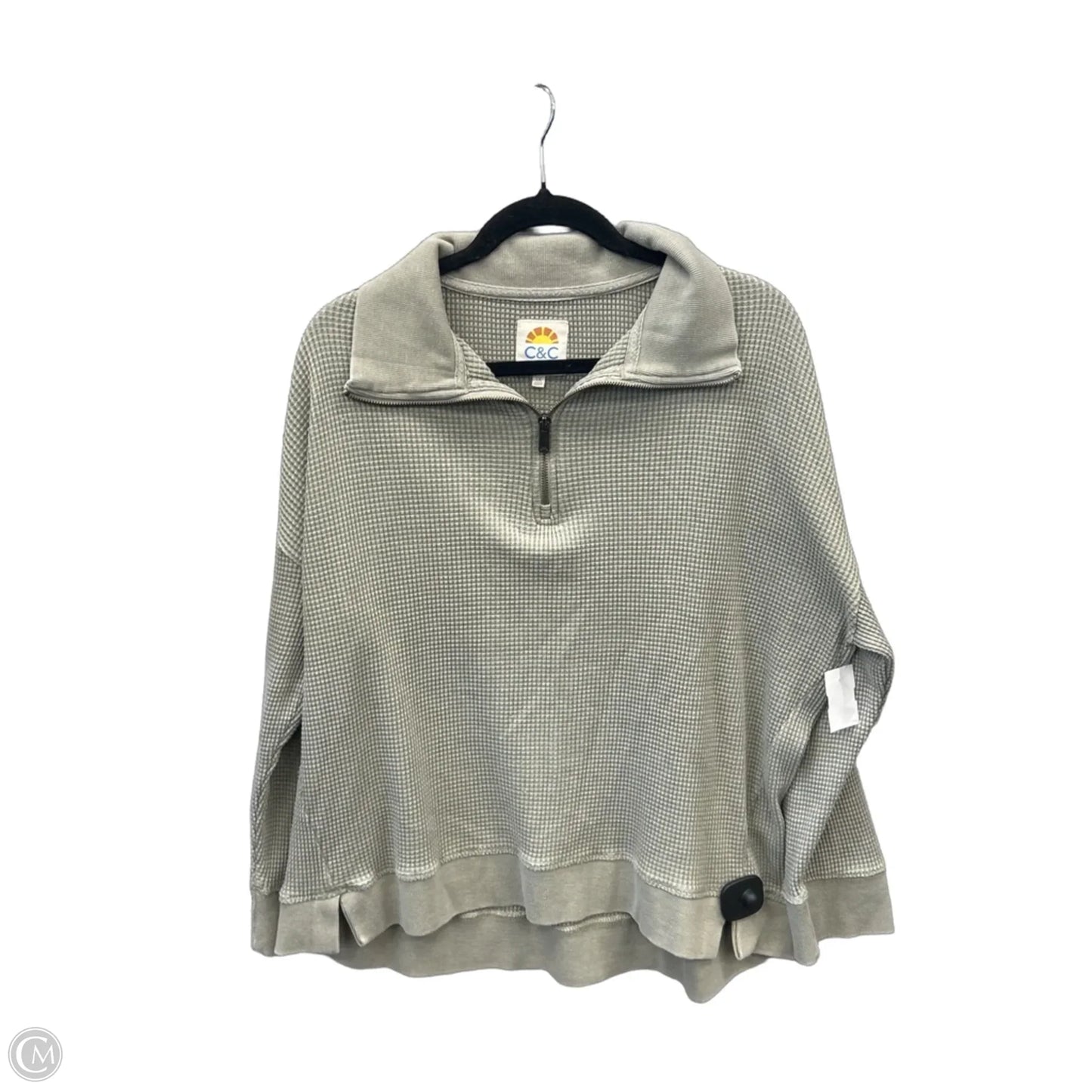 Sweatshirt Collar By C And C In Green, Size: 1x