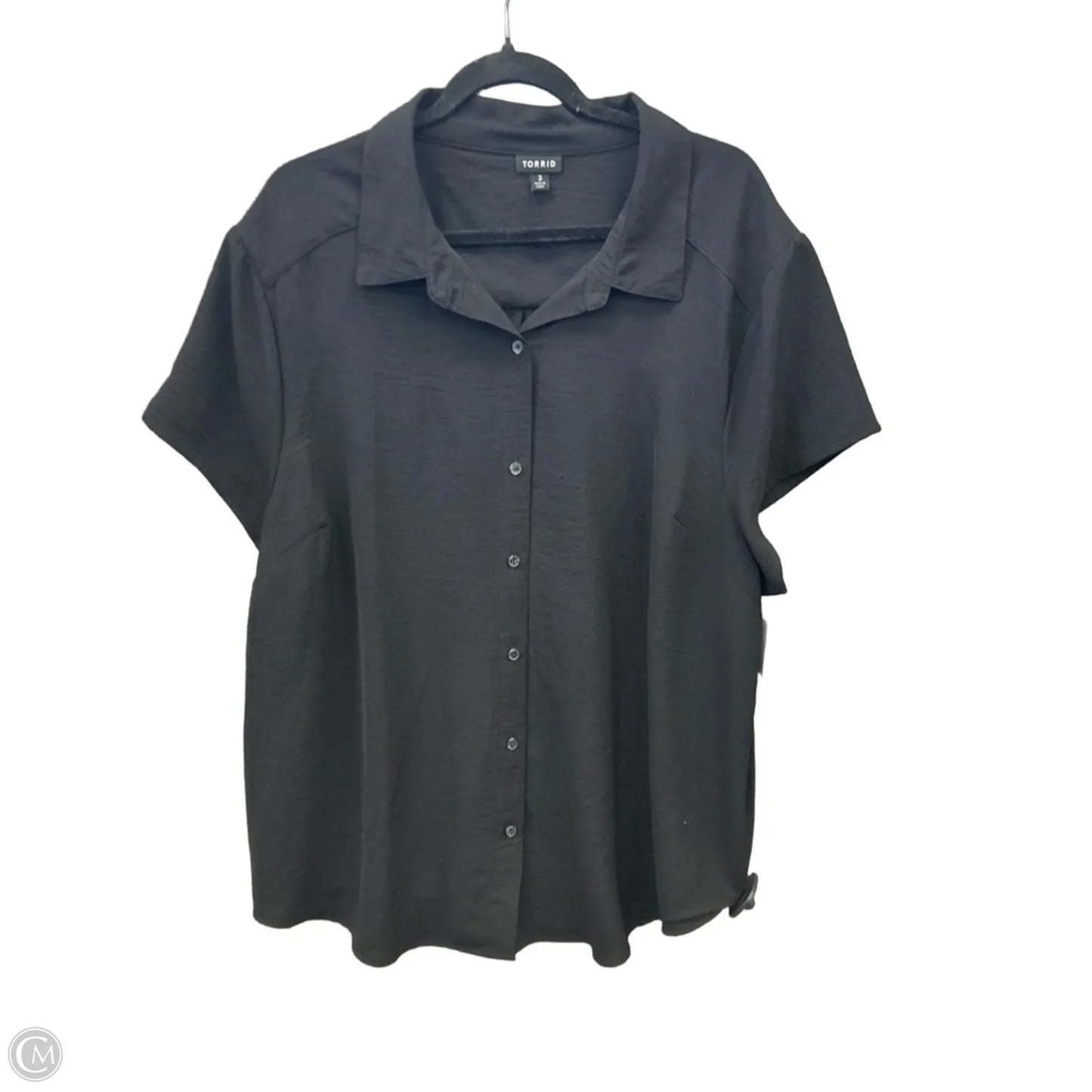 Top Short Sleeve By Torrid In Black, Size: 3x