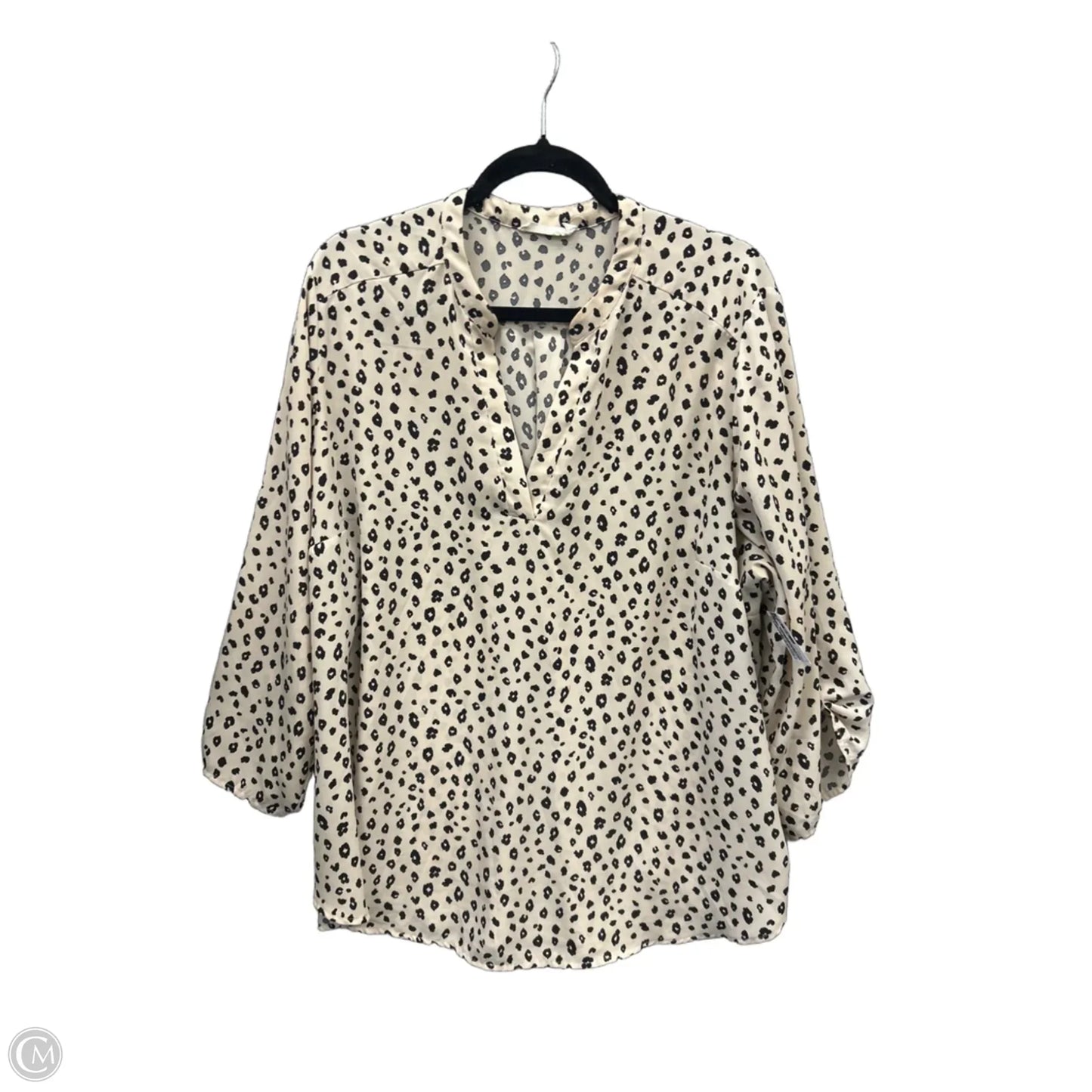 Top 3/4 Sleeve By Lush In Animal Print, Size: 3x