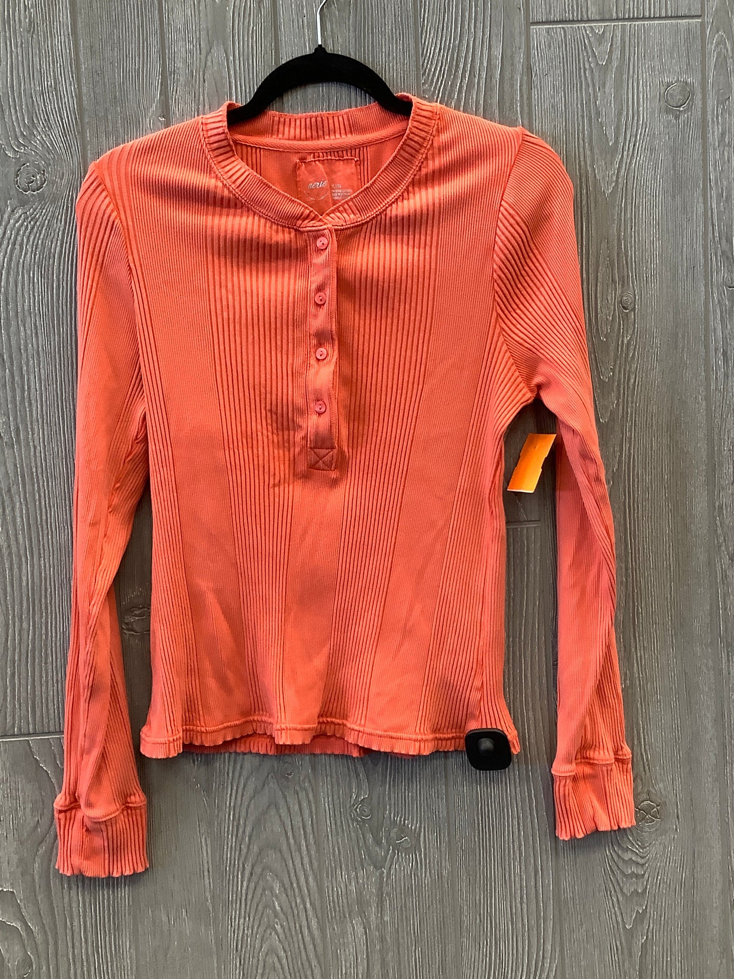 Top Long Sleeve By Aerie In Orange, Size: Xl