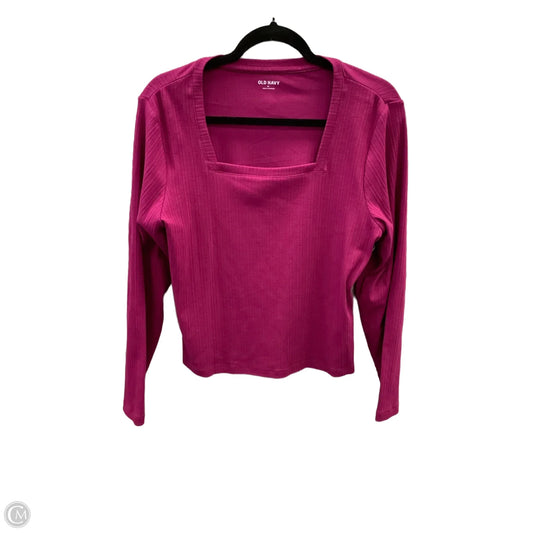 Top Long Sleeve By Old Navy In Purple, Size: Xl