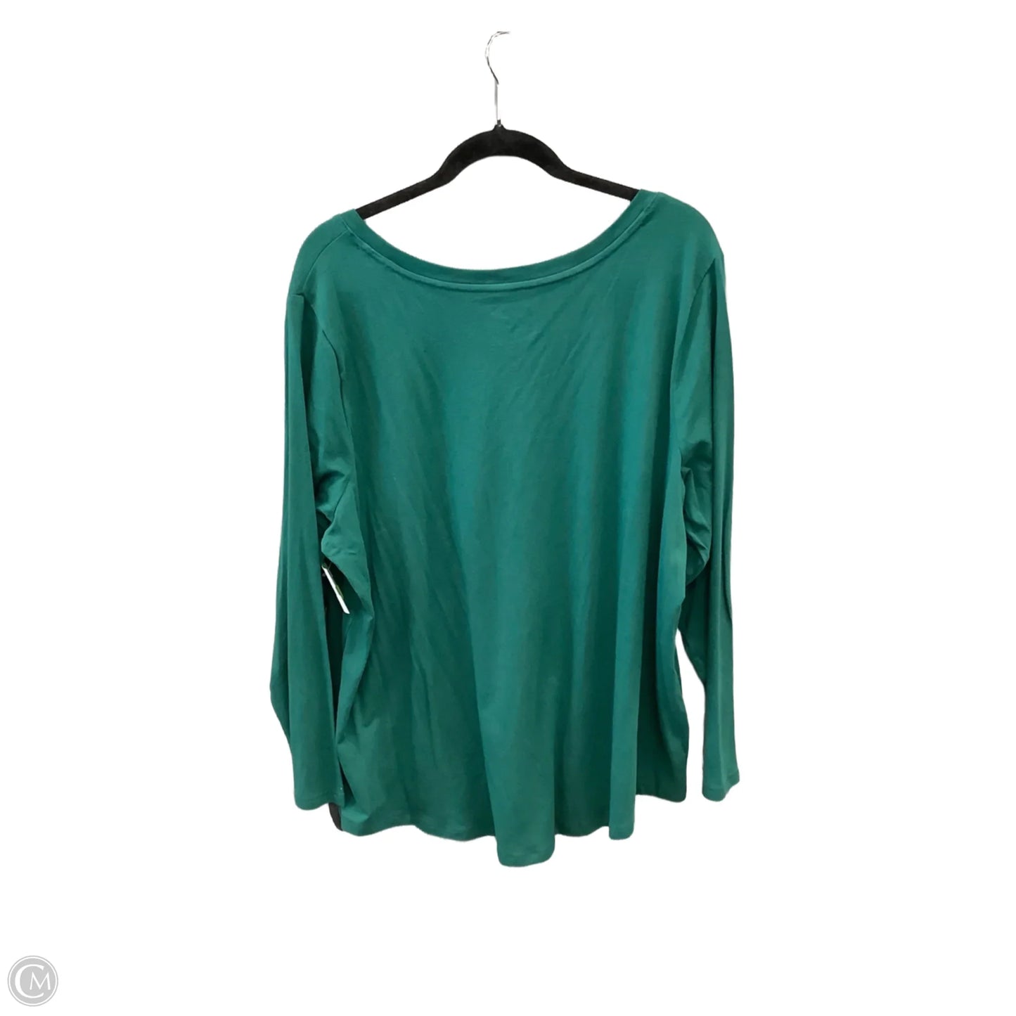 Top Long Sleeve Basic By Terra & Sky In Green, Size: 2x