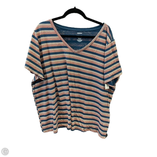 Top Short Sleeve By Sonoma In Striped Pattern, Size: 2x